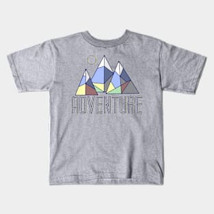 Geometric Adventure Mountains Kids T-Shirt